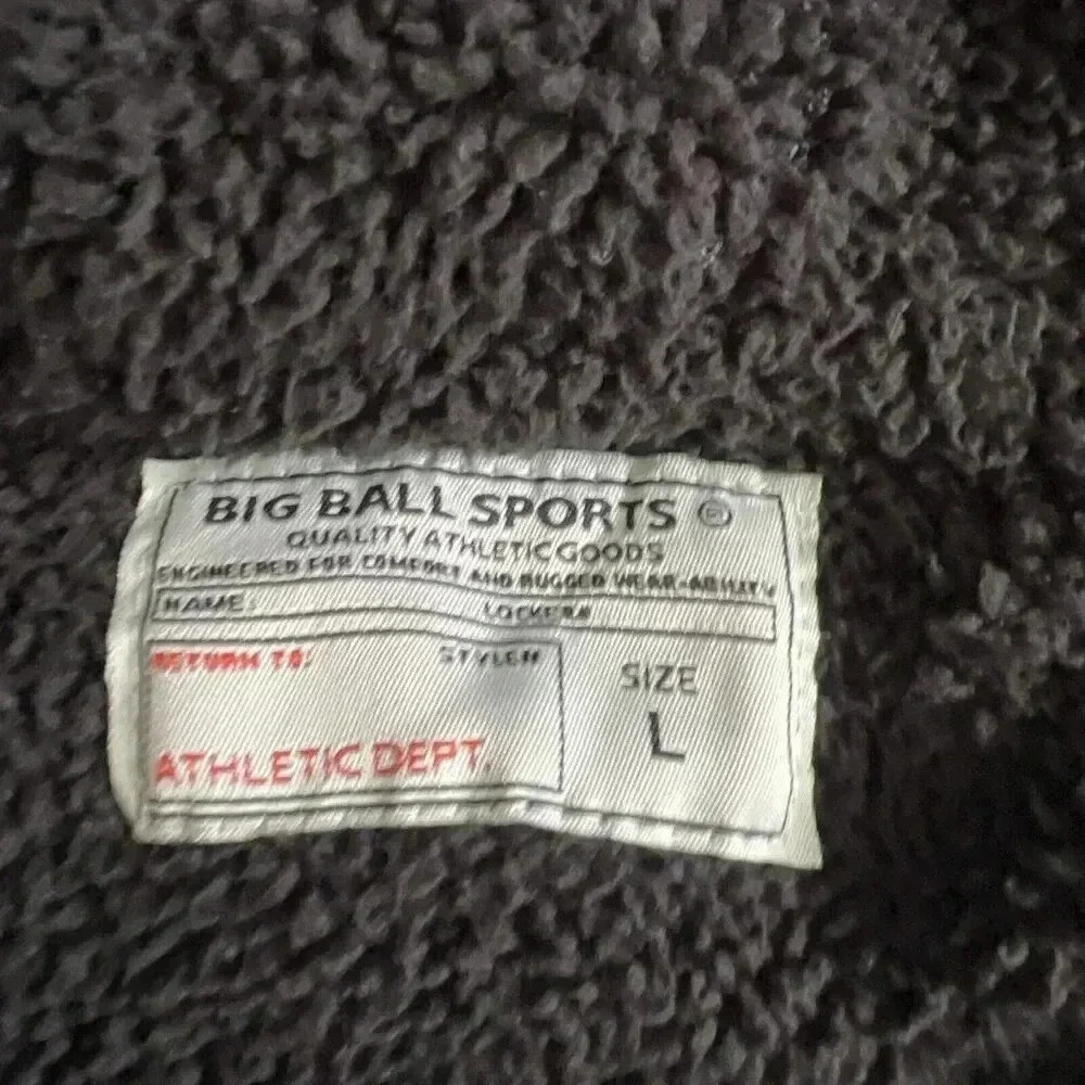 BIG BALL SPORTS Men's Green Sherpa Lined Camo Full Zipper Hooded Jacket Size L